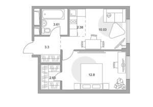 2-к квартира, вторичка, 35м2, 6/14 этаж