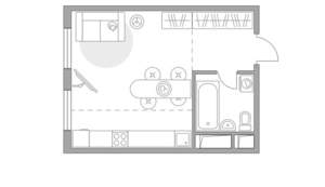 Студия квартира, строящийся дом, 25м2, 5/14 этаж