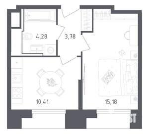 1-к квартира, вторичка, 34м2, 11/28 этаж