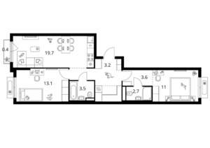 2-к квартира, вторичка, 65м2, 5/9 этаж