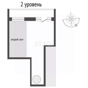 2-к квартира, вторичка, 55м2, 3/3 этаж
