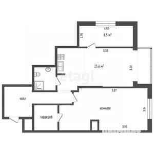 3-к квартира, вторичка, 70м2, 1/23 этаж