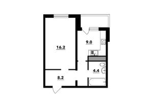 1-к квартира, вторичка, 38м2, 5/25 этаж