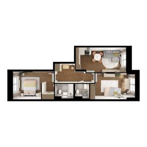 2-к квартира, вторичка, 63м2, 9/9 этаж