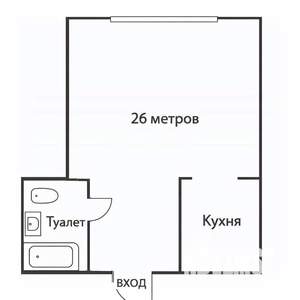 Студия квартира, вторичка, 26м2, 25/31 этаж