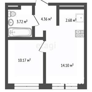 1-к квартира, вторичка, 35м2, 11/17 этаж