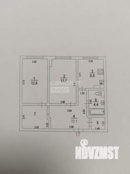 3-к квартира, вторичка, 60м2, 3/4 этаж