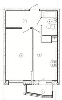 1-к квартира, вторичка, 36м2, 19/25 этаж