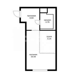 Студия квартира, вторичка, 24м2, 4/28 этаж
