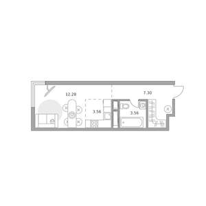 Студия квартира, вторичка, 27м2, 14/14 этаж