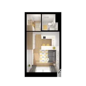 Студия квартира, вторичка, 20м2, 7/9 этаж
