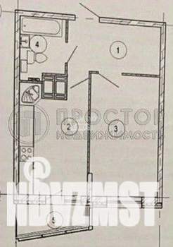 1-к квартира, вторичка, 40м2, 16/25 этаж