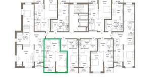 1-к квартира, вторичка, 47м2, 6/9 этаж