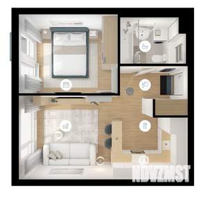 1-к квартира, вторичка, 36м2, 6/9 этаж