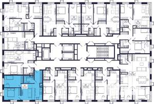 2-к квартира, строящийся дом, 50м2, 28/28 этаж