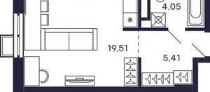 Студия квартира, строящийся дом, 30м2, 10/28 этаж