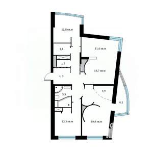3-к квартира, вторичка, 101м2, 12/17 этаж