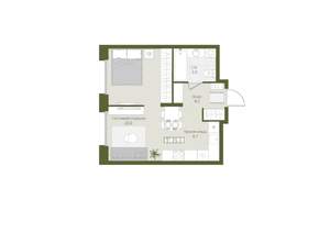 1-к квартира, вторичка, 35м2, 2/8 этаж