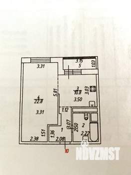 1-к квартира, вторичка, 43м2, 4/18 этаж