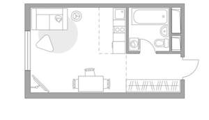 Студия квартира, вторичка, 23м2, 14/14 этаж