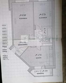 2-к квартира, вторичка, 68м2, 7/8 этаж