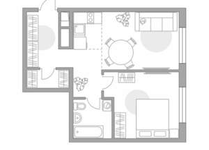 2-к квартира, строящийся дом, 37м2, 6/14 этаж