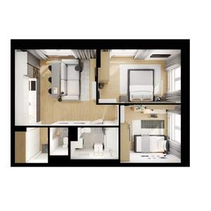 2-к квартира, вторичка, 52м2, 3/9 этаж
