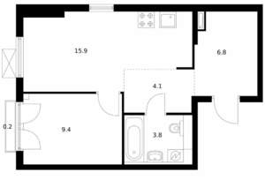 1-к квартира, вторичка, 40м2, 4/9 этаж