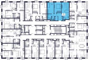 2-к квартира, строящийся дом, 63м2, 17/28 этаж