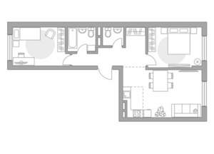 3-к квартира, вторичка, 60м2, 1/5 этаж
