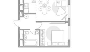 2-к квартира, строящийся дом, 31м2, 9/14 этаж