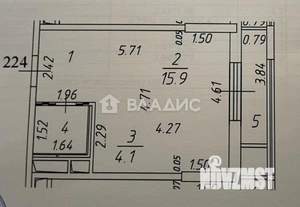1-к квартира, вторичка, 30м2, 22/28 этаж