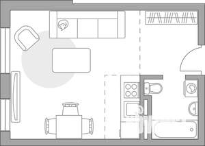 Студия квартира, строящийся дом, 30м2, 6/6 этаж