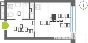 Студия квартира, вторичка, 23м2, 25/31 этаж