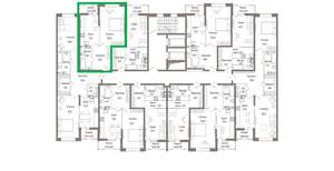 1-к квартира, вторичка, 48м2, 6/9 этаж