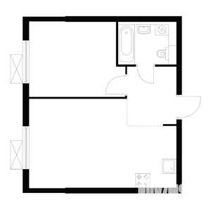 1-к квартира, вторичка, 41м2, 7/9 этаж