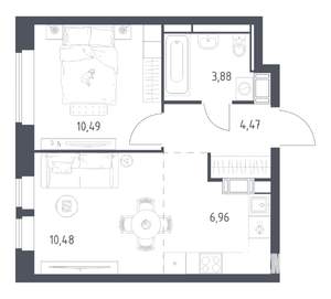 1-к квартира, вторичка, 36м2, 16/25 этаж